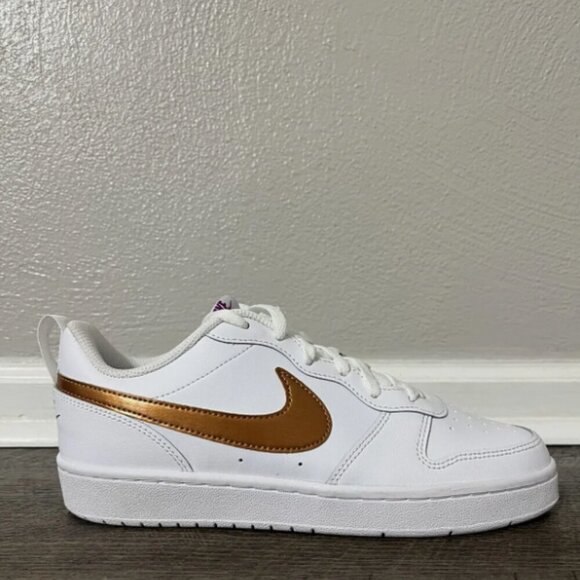 Nike Other - Nike Court Borough Low 2 SE GS White Metallic Copper Sz 7Y/Women 8.5 DQ5979-100‍
